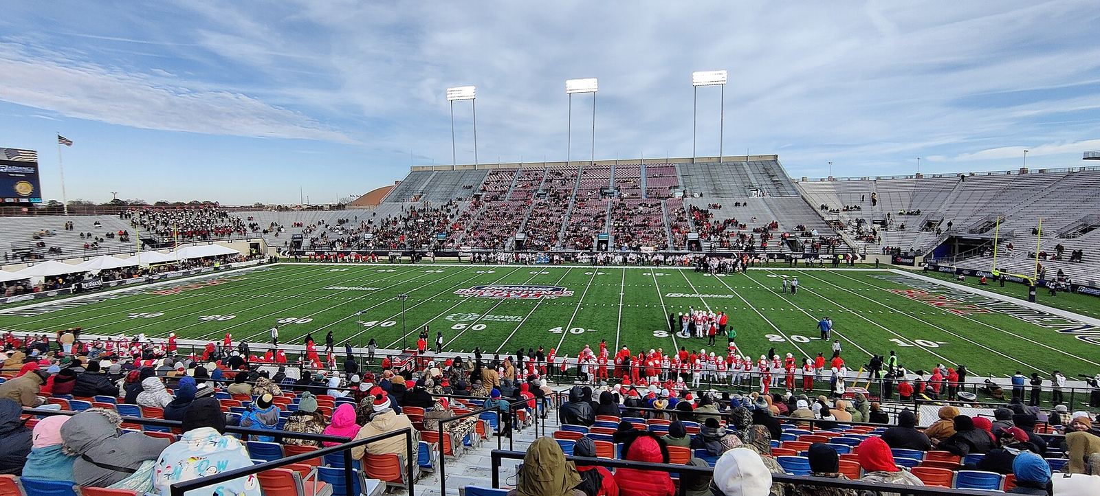 Fans and players at Independence Stadium during the 2022 Independence Bowl in Shreveport
